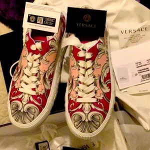 Versace Sneaker Tessuto Stampato Pink